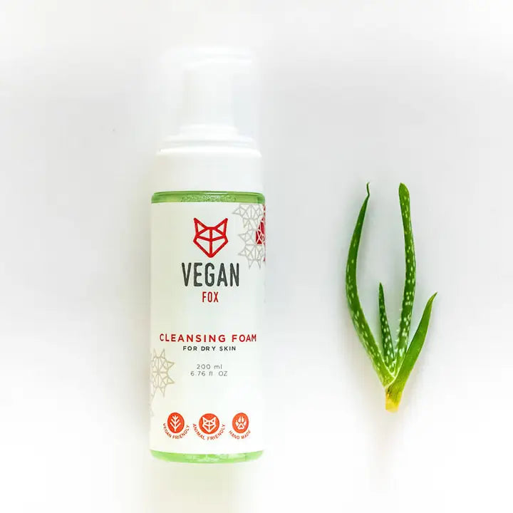 Mousse nettoyante à l'aloe pour peau sèche