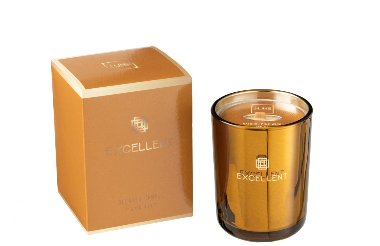 Bougie Parfumee Excellent Golden Honey Ocre Small 50 Heures