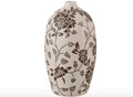 Vase Zen Oval Porcelaine Blanc/Noir
