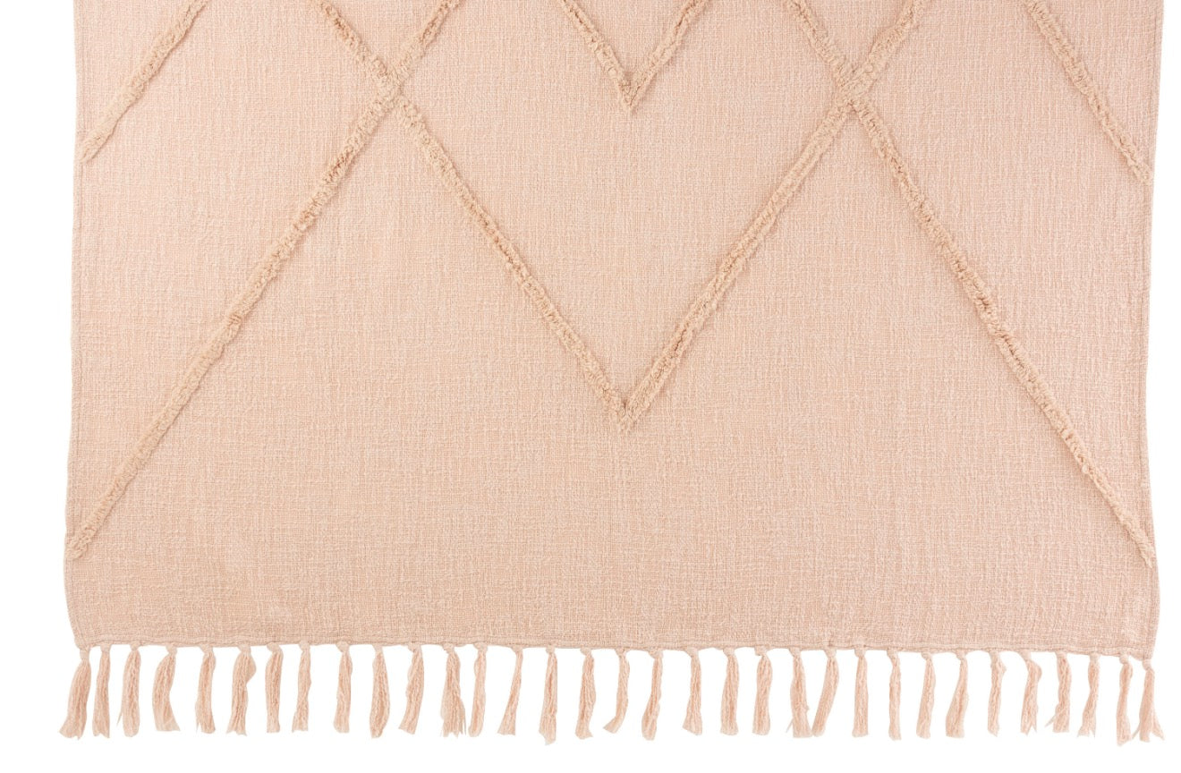 Plaid Losange Coton Polyester Rose