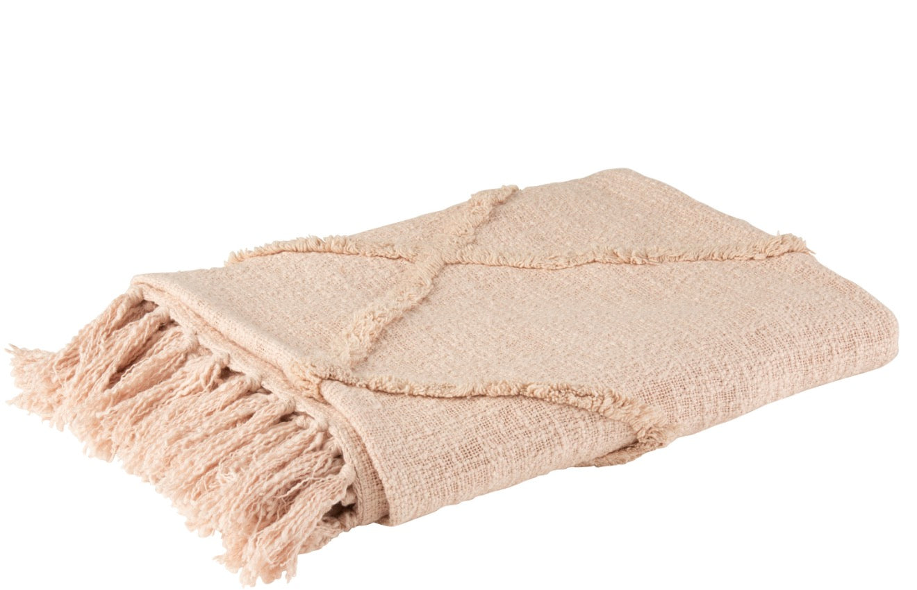Plaid Losange Coton Polyester Rose